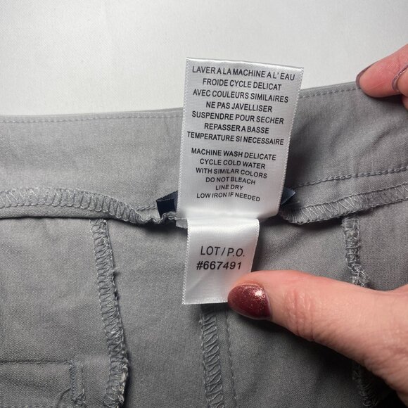 Tribal Fia Snap Button Capri Pant Womens 12P Light Grey Pull On Office EUC - Picture 5 of 10
